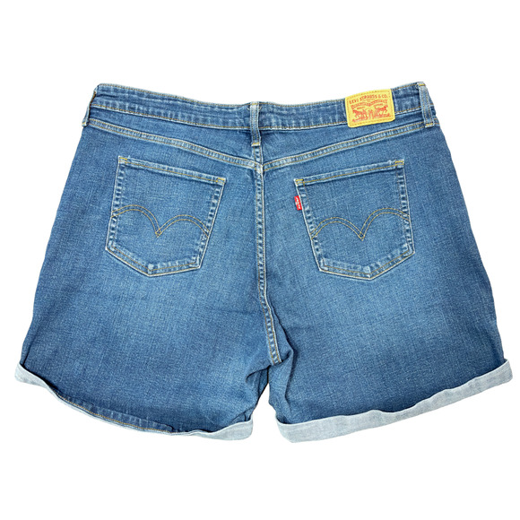 Levi's Denim Stretch Mid Length Shorts Women's Size 18W - Picture 2 of 9